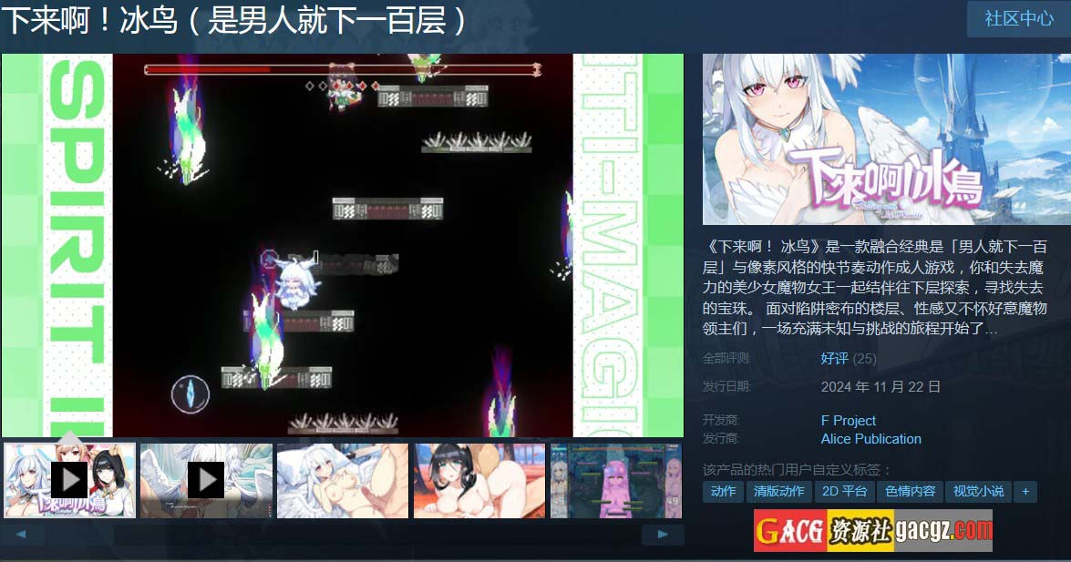 图片[2]-下来啊！冰鸟（是男人就下一百层）V1.00a 官方中文正式步兵版-acg游戏姬